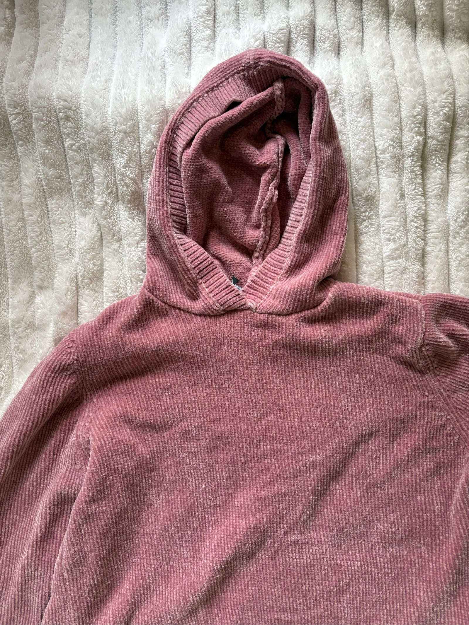 Old pink ribbed hoodie – photo 3